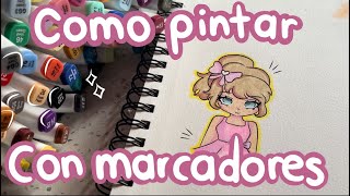 TUTORIAL 🎨 tips para pintar con marcadores [upl. by Eelek]