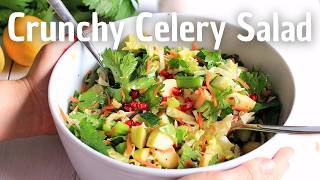 HOW TO MAKE CRUNCHY CELERY SALAD  WINTER SALAD RECIPE [upl. by Ahon]