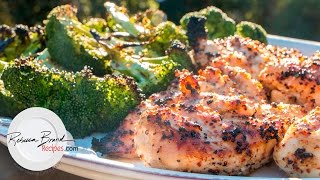 Grilled Chicken Breast Dinner Recipe with Grilled Broccoli Juicy Recipe [upl. by Jerrine]