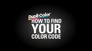 DupliColor Find Your Color Code Ford and Lincoln [upl. by Cir]