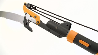 How to use the Fiskars® PowerLever® Extendable Pole Saw amp Pruner 7–14 [upl. by Pandora]