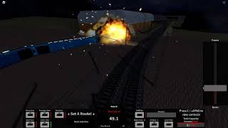 rails unlimited derailment with in game explosion but shorter [upl. by Nysilla]