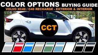 Volvo XC40  C40 Recharge  Color Options Buying Guide [upl. by Ailongam]