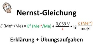 NernstGleichung einfach erklärt  Übungsaufgaben  Chemie Endlich Verstehen [upl. by Amelus897]