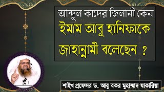 প্রশ্ন  আব্দুল কাদের জিলানী কেন ইমাম আবু হানিফাকে জাহান্নামী বলেছেন ড আবু বকর মুহাম্মাদ যাকারিয়া [upl. by Etnohs]