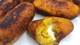 PLÁTANOS MADUROS RELLENOS DE QUESO FRESCO [upl. by Hoeve]