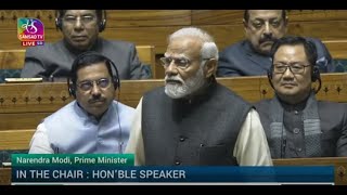 PM Modis reply to discussion to Motion of Thanks on Presidents Address in Lok Sabha  05 Feb 2024 [upl. by Rue]