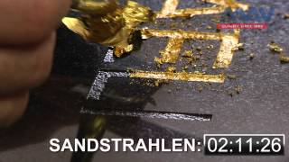 Meisseln Sandstrahlen oder Metall Schrift ELEGANTS von AMV Zeit zu Grabstein Text erstellen [upl. by Harrington]