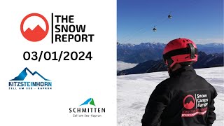 Snow Camps Europe Snow Report 3rd January 2024 Kaprun Zell am See with Andy Rose [upl. by Enajyram]