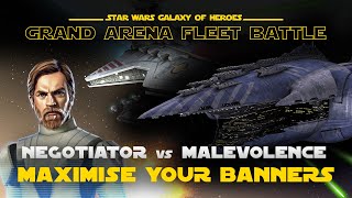 Negotiator vs Malevolence  Maximise your GAC banners  SWGOH [upl. by Higginson909]