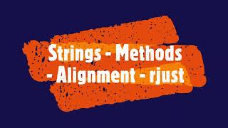 PYTHON  Strings  Methods  Alignment  rjust PythonTips viral [upl. by Oht457]