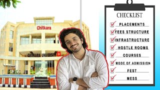 Chitkara University reviewed by aman dhattarwal  Fees CoursesRoomsPlacementsInfrastructureFest [upl. by Allesig]