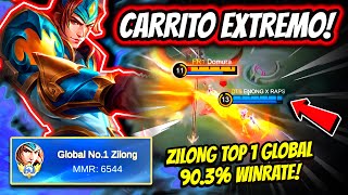 ¡EL FAVORITO DE LOS EPICOS ROMPE EL META ZILONG TOP 1 GLOBAL 903 WINRATE  MOBILE LEGENDS [upl. by Asilana]