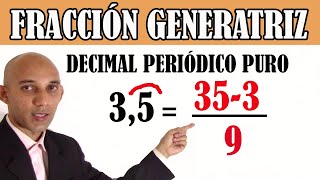 Fracción Generatriz de un decimal periódico puro [upl. by Mchale414]