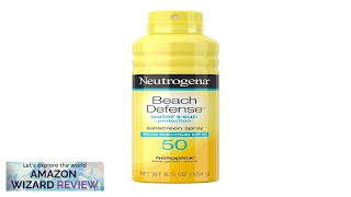 Neutrogena Beach Defense Sunscreen Spray SPF 50 WaterResistant Body Spray with Broad Review [upl. by Atipul]