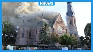 Verdriet door afgebrande kerk in Amstelveen [upl. by Nylecaj]