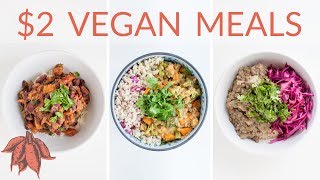 2 Vegan Meals  3 Freakin Delicious Cheap Vegan Entrees [upl. by Michella]