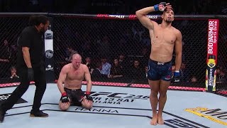 Johnny Walker Lands Flying Knee KO amp Attempts the Worm in the Octagon Celebrating [upl. by Nillok]