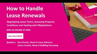 Handling Lease Renewals a Guide into Managing Leases and Dilapidations [upl. by Broder]