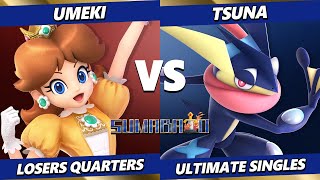 Sumabato 46 TOP 8  Umeki Daisy Vs Tsuna Greninja Smash Ultimate  SSBU [upl. by Tamas]