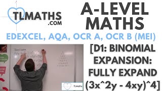 ALevel Maths D113 Binomial Expansion Fully Expand 3x2y  4xy4 [upl. by Norraf604]