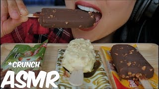 ASMR Ice Cream Bars Mangnum  Walls Top Ten NO TALKING EATING SOUNDS  SASASMR [upl. by Ramad]