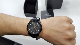 Armani Exchange Mens AX1326 Black Silicone Quartz Watch [upl. by Noral85]