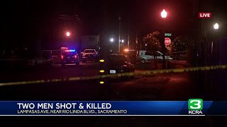 Sacramento neighborhood closed off after 2 men shot killed [upl. by Aihsena215]