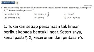 Latihan Intensif 62 No 1  Bab 6 Hukum Linear  62 Hukum Linear dan Hubungan Tak Linear  Add Math [upl. by Mahgem]