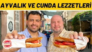 AYVALIK VE CUNDA LEZZETLERİ Kül suyunda pişen tatlı yedik  Ayaküstü Lezzetler [upl. by Audrie]