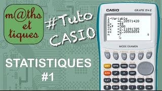 STAT  Afficher les caractéristiques statistiques 1  Tutoriel CASIO [upl. by Veleda474]