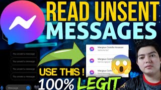 PAANO BASAHIN ANG UNSENT OR DELETED MESSAGE SA MESSENGER  100 LEGIT WITH PROOF [upl. by Aiksa]