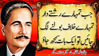 Tumhary Rishtedar Jub Tumhary Khilaf Ho  Allama iIqabl Life Changing Quotes  Urdu Quotes18 [upl. by Nwahsem900]