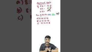 CA Foundation Math Tricks  Continued Ratio Shortcut Part 2  MathStatsampLogicalReasoning [upl. by Sirtimed]