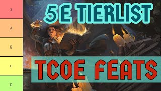 TCoE feats RANKED  DnD 5e Tierlist [upl. by Nnarual936]