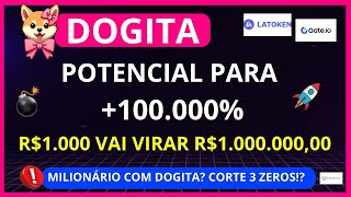 DOGITA 🚨URGENTE🚨AMANHÃ É O DIA POTENCIAL VALORIZAÇÃO 100000 PODE SER LISTADA NA BINANCE [upl. by Rabkin]