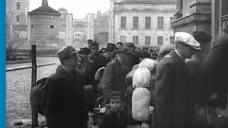 German Jewish deportees arriving at the Warsaw Ghetto [upl. by Aibat]