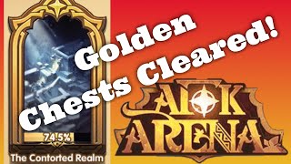 AFK ARENA GUIDE Peaks of Time  The Contorted Realm Path and Golden Chests Cleared [upl. by Ahsiekar]