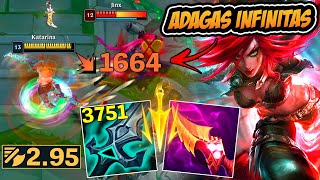 KATARINA AD E AP BUILD VELOCIDADE DE ATAQUE COM ADAGAS INFINITAS  LEAGUE OF LEGENDS [upl. by Shanks534]