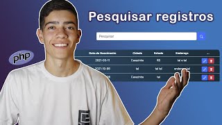 APRENDA como PESQUISAR REGISTROS com PHP 06 [upl. by Ivad]