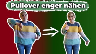 Pullover enger nähen So klappts auch als Anfänger [upl. by Anawat]