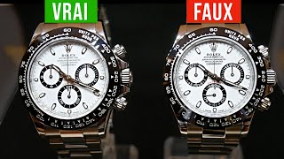 VRAIE vs FAUSSE Rolex Daytona comment savoir  Comparatif [upl. by Ekram]