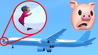 MISS T GOT HIT BY A PLANE  Scary Teacher 3D Gameplay Walkthrough [upl. by Nilyahs]