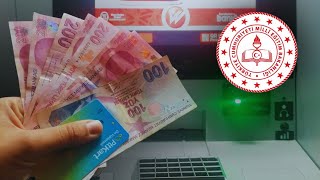 MEB BURSLULUK PARASI NASIL ÇEKİLİR  ATM DEN BURSLULUK PARASI ÇEKME [upl. by Roxy]