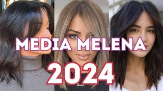 50 CORTES MEDIAS MELENAS 2024 👌✂️ ESTILOS media MELENA PARA mujeres [upl. by Navak]