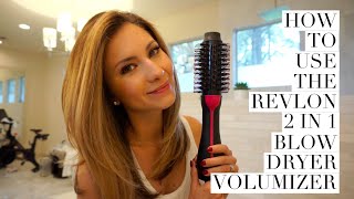 Hair Tutorial  How to Use Revlon 2 in 1 Blow Dryer Volumizer [upl. by Amlez]