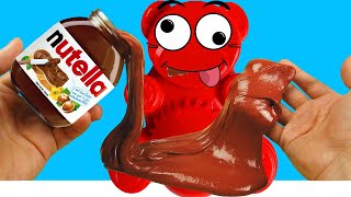 Essbarer Nutella Slime und normaler Schleim für Lucky Bär [upl. by Sophia]