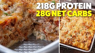 Easy Low Carb Lasagna  High Protein Meal Prep [upl. by Ninerb]