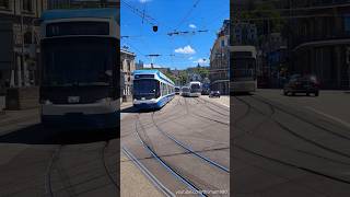 VBZ Cobra Trams beim Bahnhofplatz in Zürich [upl. by Euqilegna424]