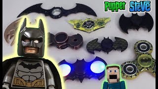 Fidget Spinner SuperHero Batman Top 10 Fast Cool Batarang RARE Unique LED Puppet Steve Tricks Hack [upl. by Aleen844]